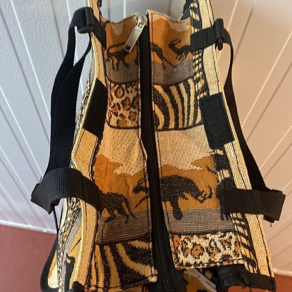 Bovano U.S.A. Animal Safari Print Tapestry Rolling Bag Travel Carry On New w/Tag - Picture 1 of 14
